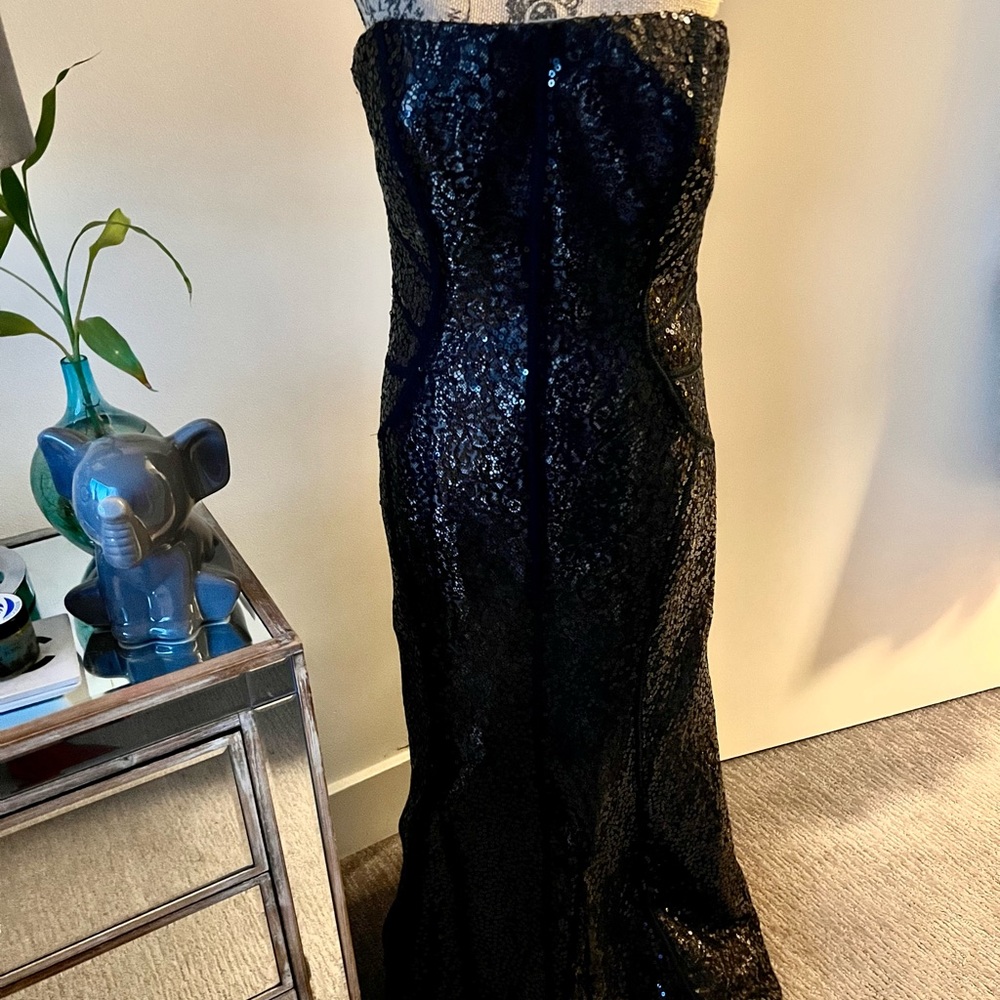Black Sequins, Camille La Vie Gown, Size 10 Excellent Condition
